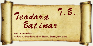 Teodora Batinar vizit kartica